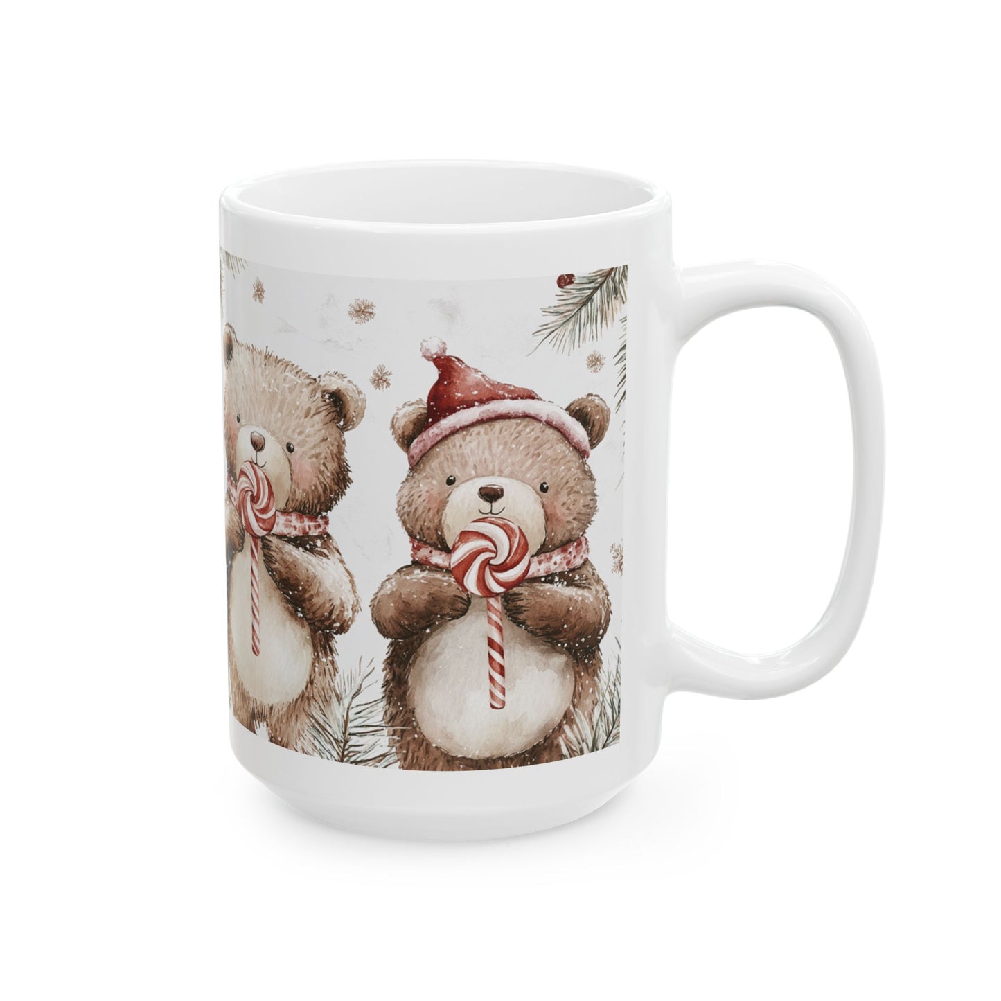 Cozy Christmas Bear Ceramic Mug