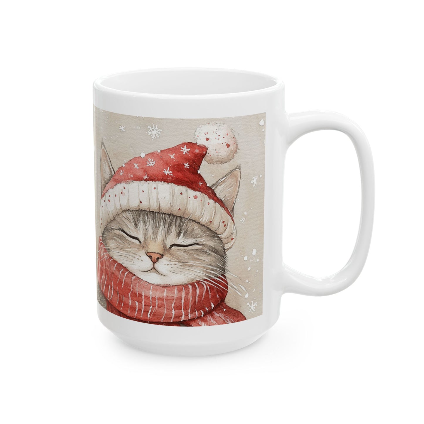 Cozy Christmas Cat Mug
