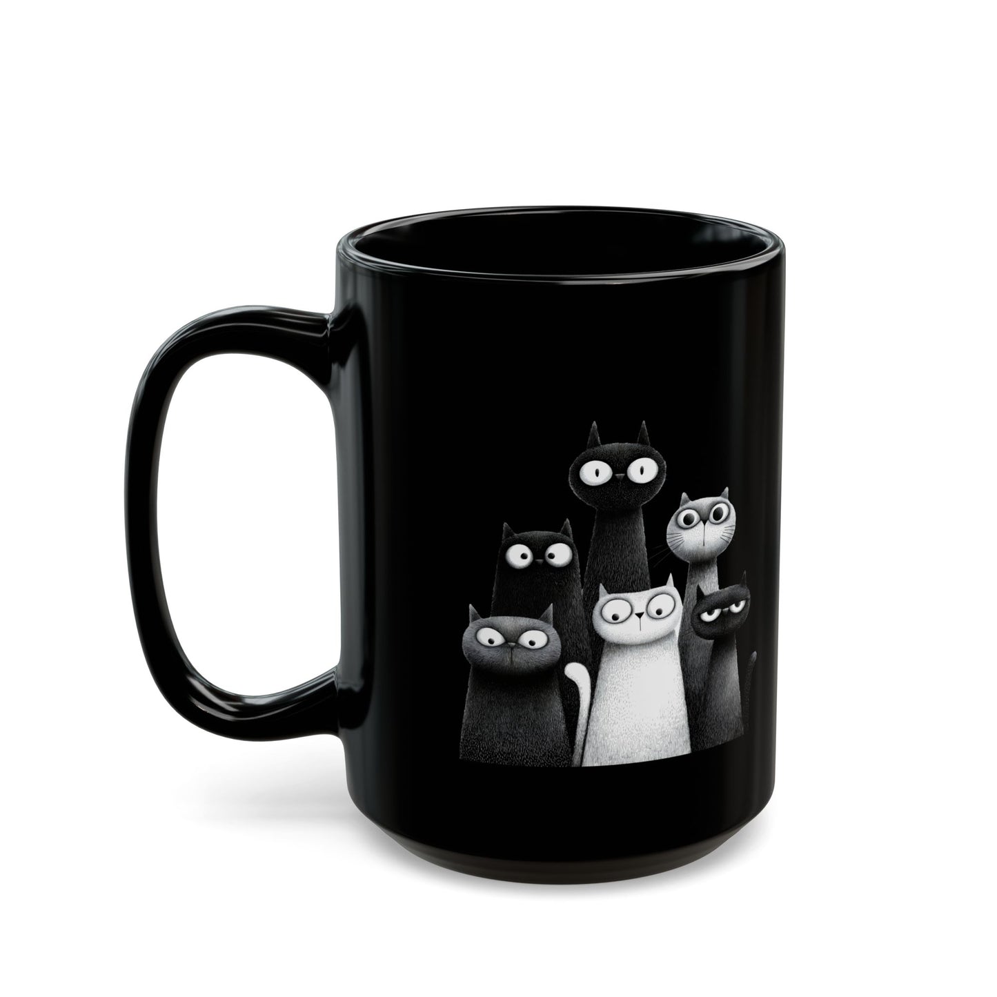 Black and White Cat Parade Mug