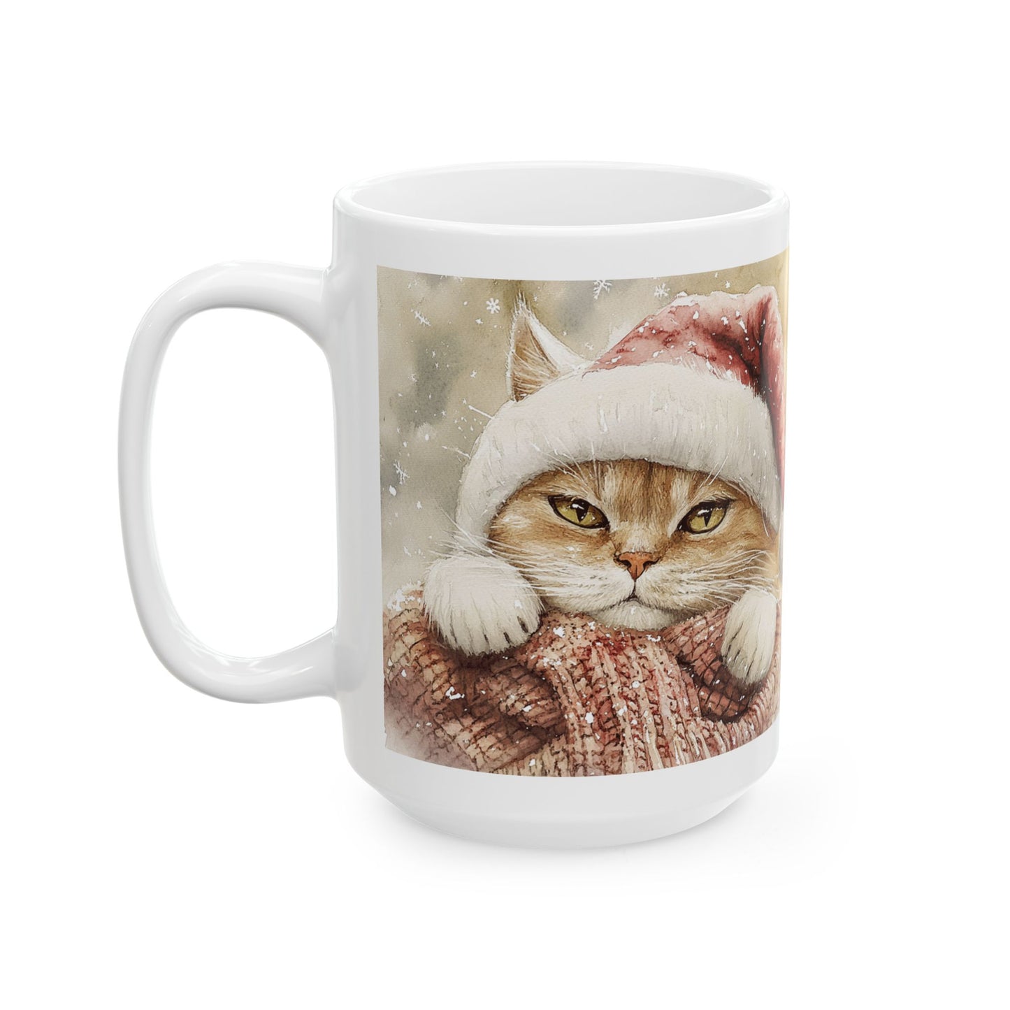 Festive Christmas Cat Mug