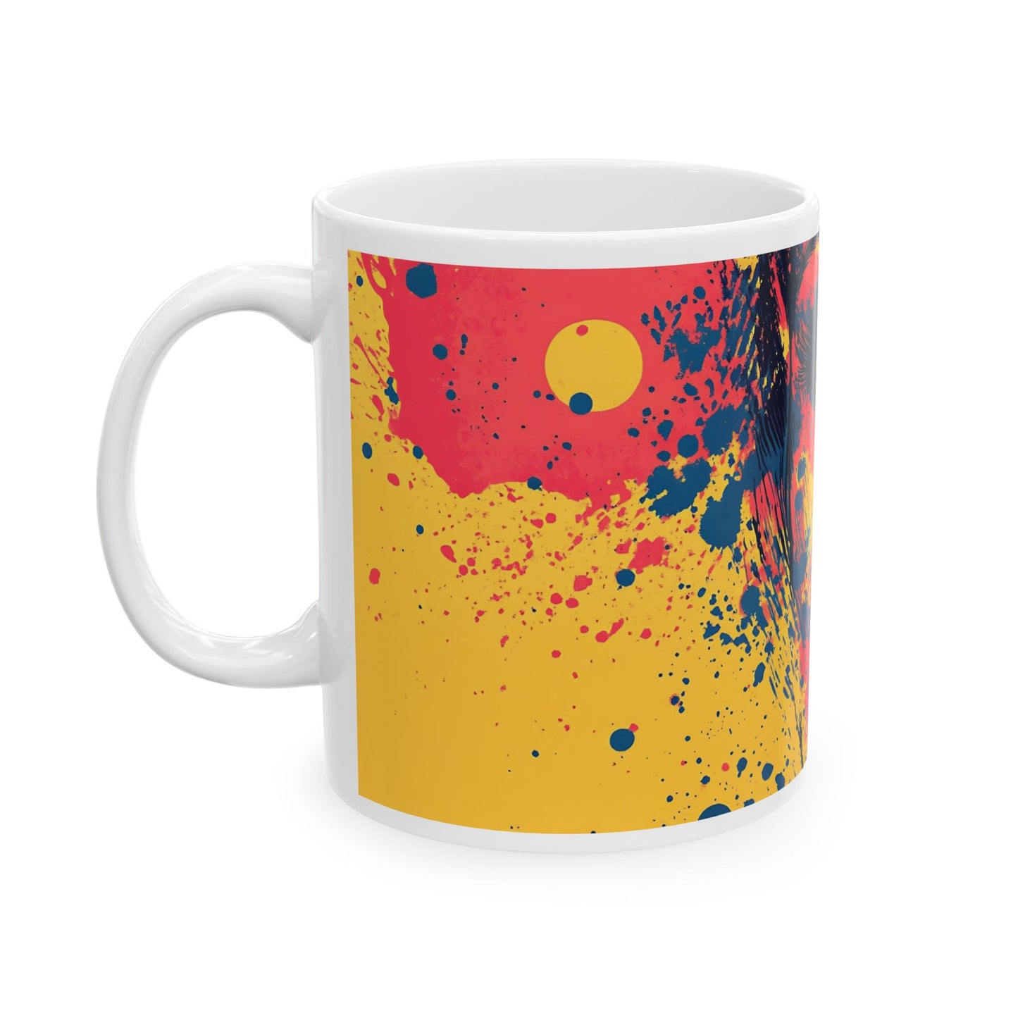 Vibrant Retro Art Ceramic Mug