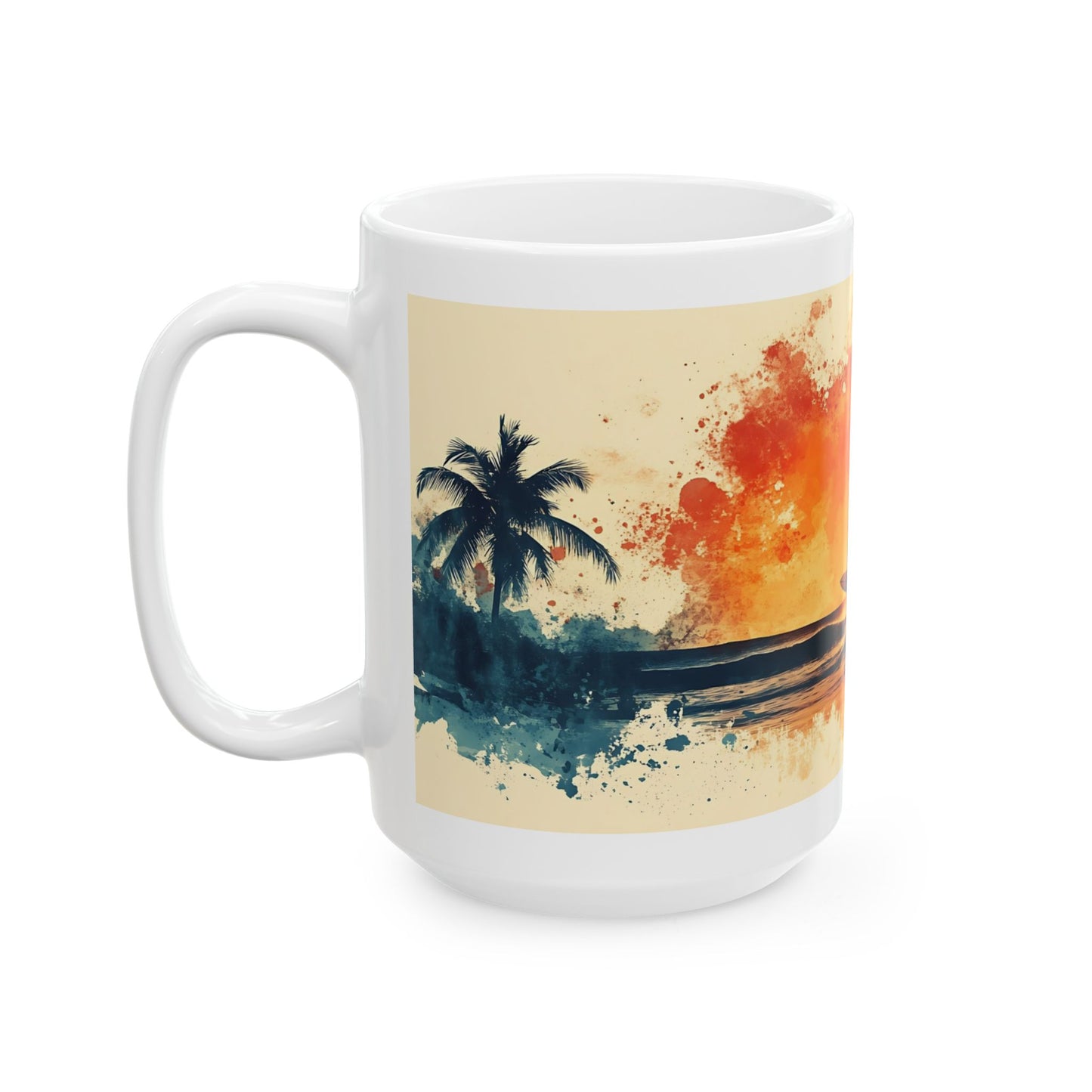 Sunset Surfing Ceramic Mug