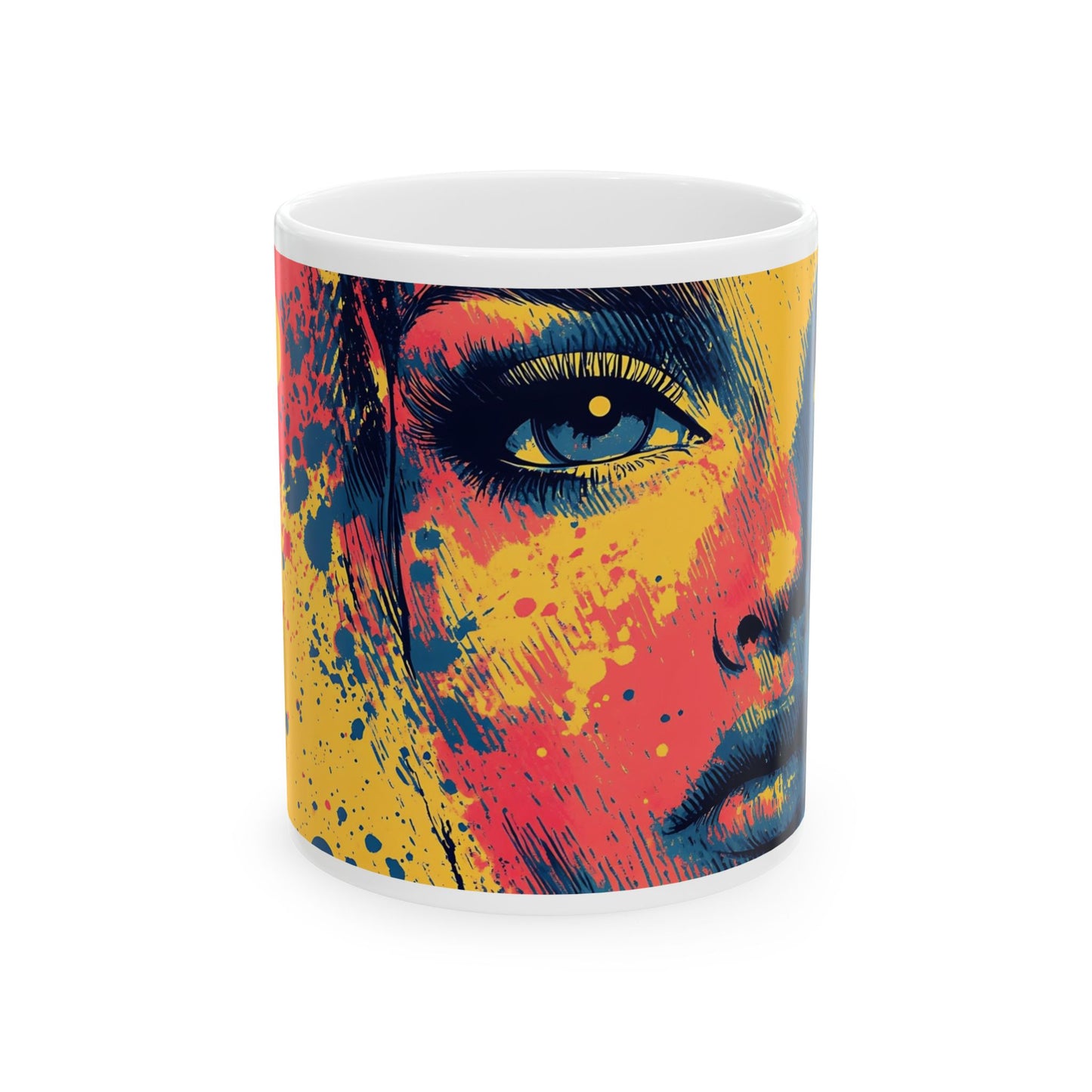 Vibrant Retro Art Ceramic Mug