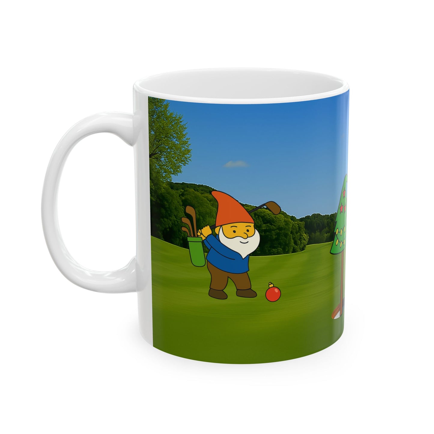 Gnomes playing Golf Mug