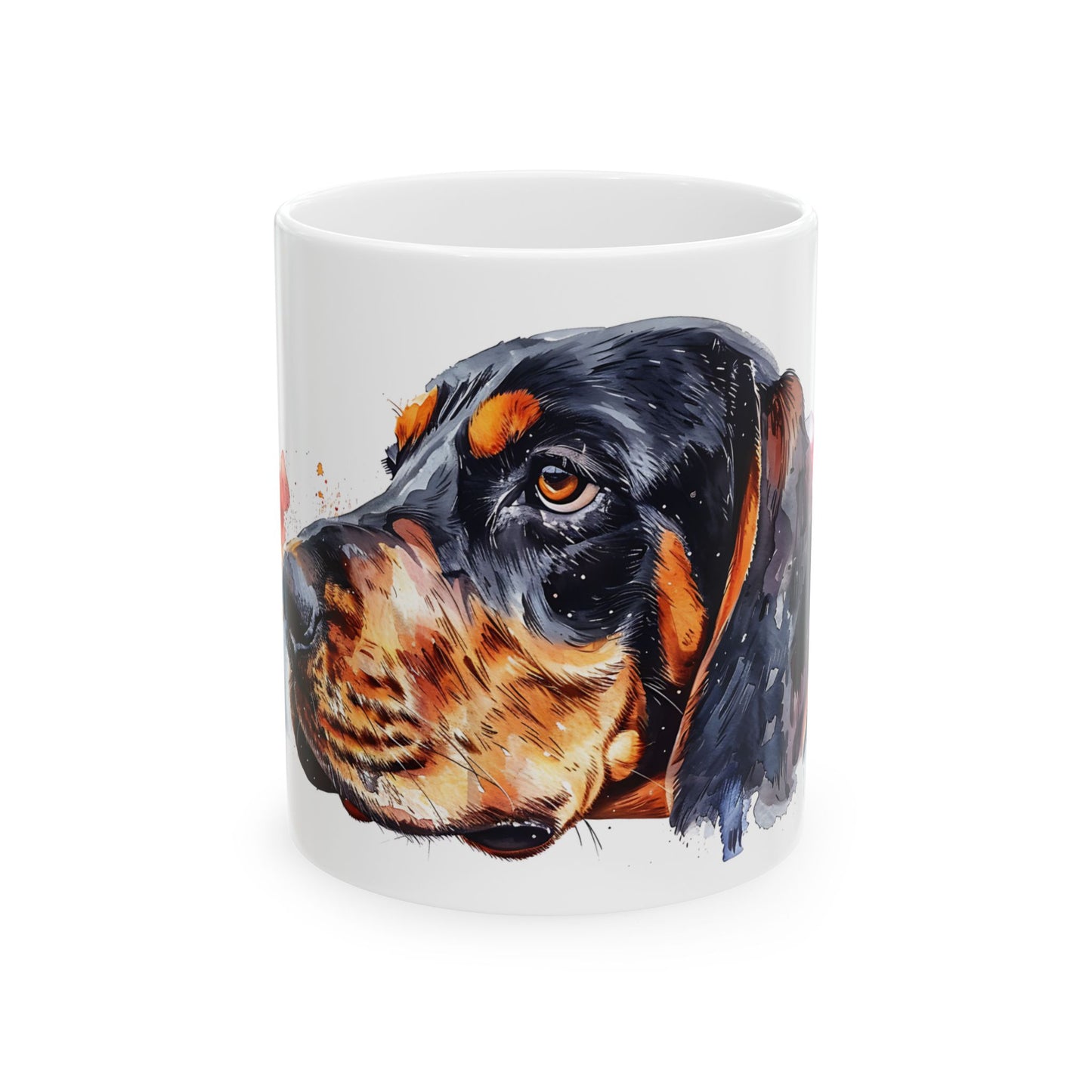 Black and Tan Coonhound Ceramic Mug
