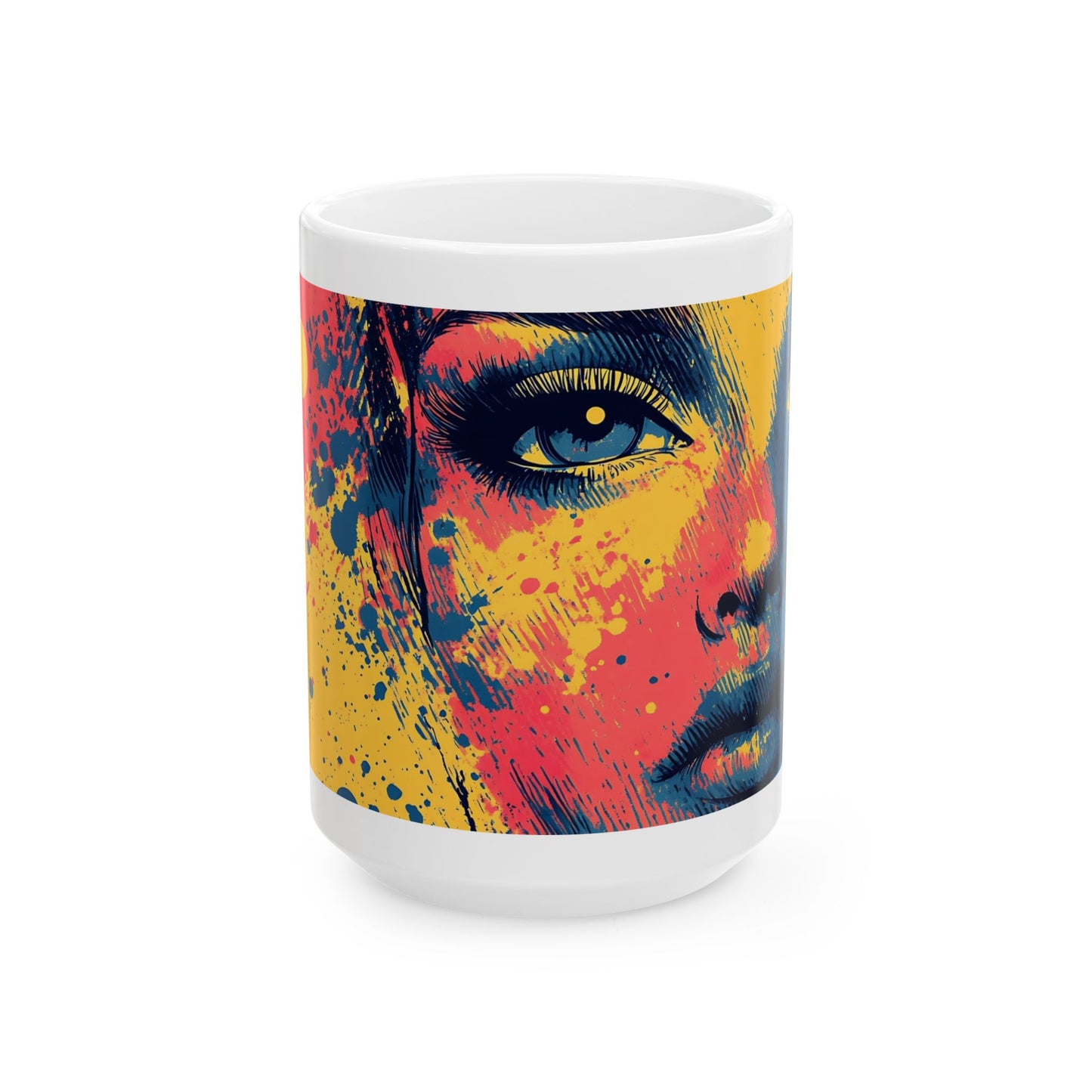 Vibrant Retro Art Ceramic Mug