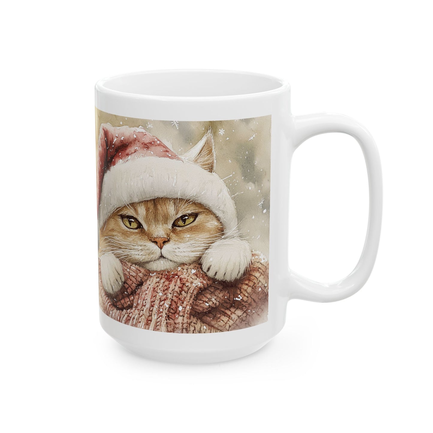 Festive Christmas Cat Mug