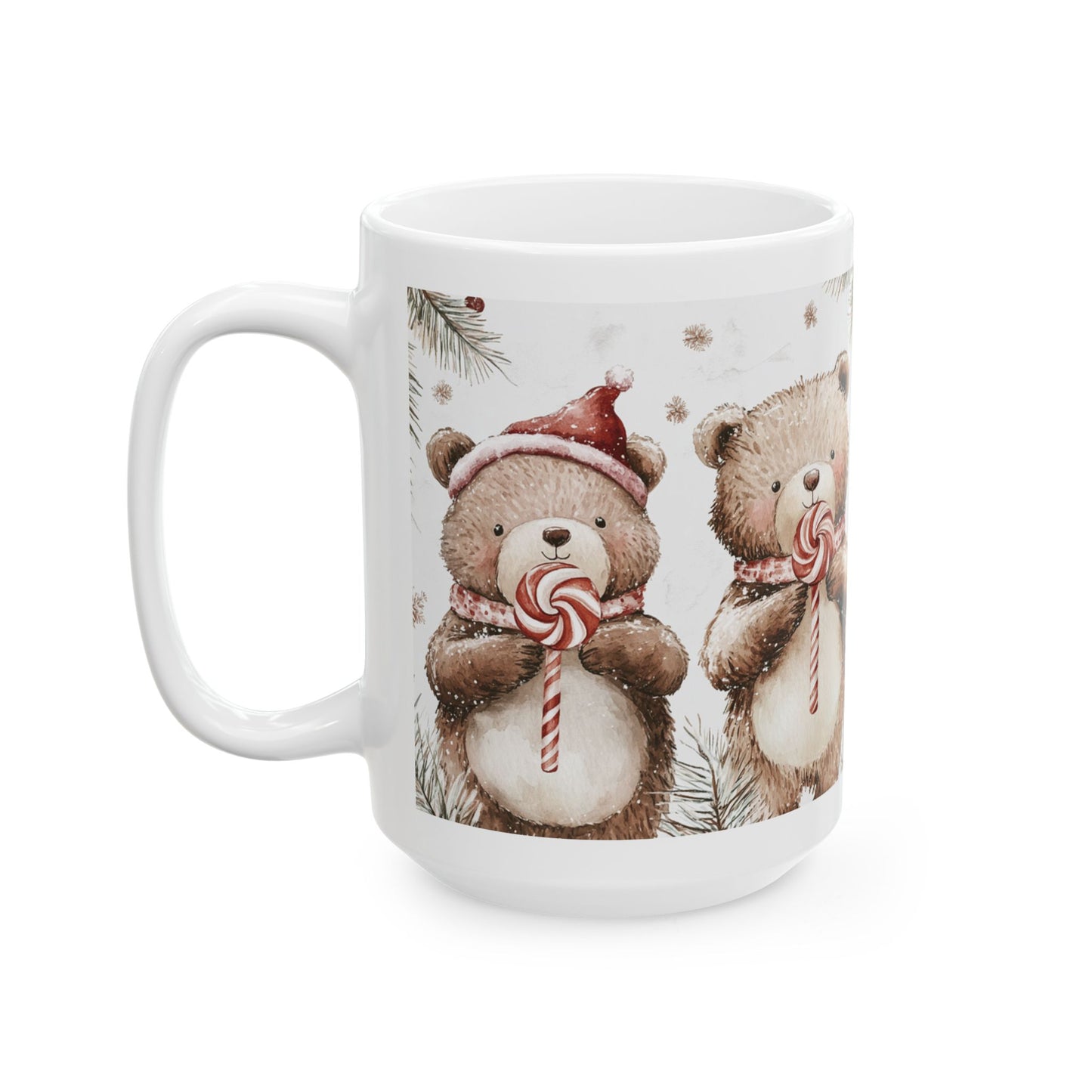 Cozy Christmas Bear Ceramic Mug