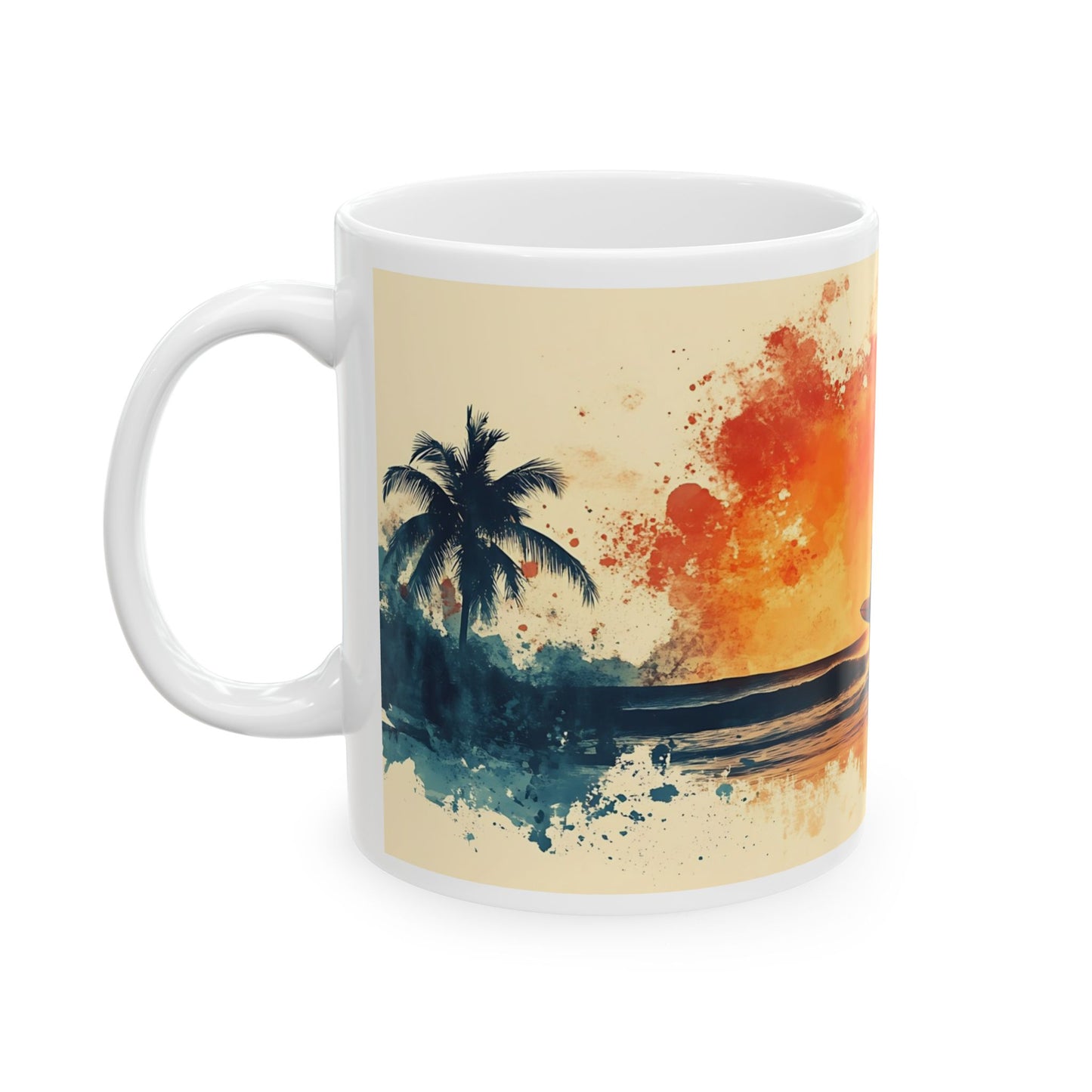 Sunset Surfing Ceramic Mug