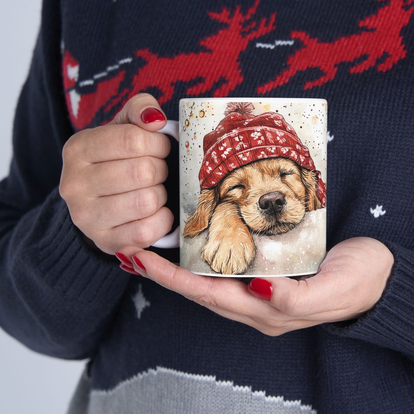 Cozy Christmas Dog Mug