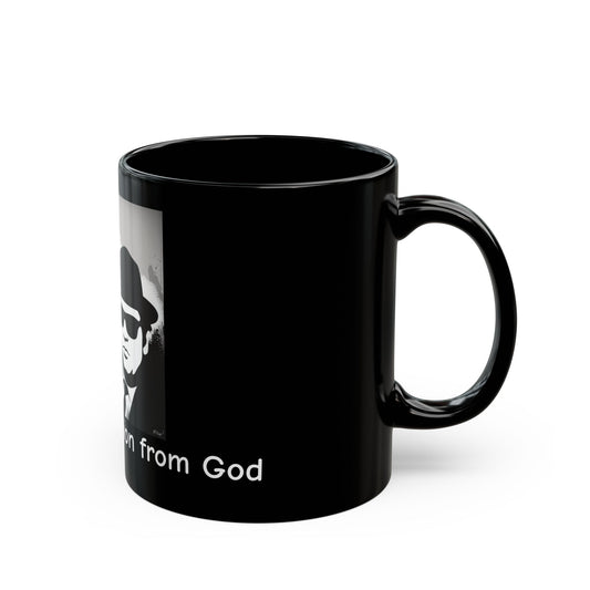 Blues Brothers Mission Mug - Coffee Mug, Gift for Fans, Funny Drinkware, Movie Merchandise, Unique Black Ceramic Cup