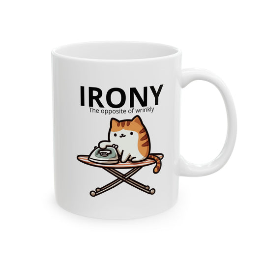 "Irony" Cat Mug