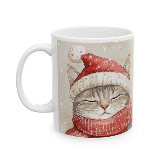 Cozy Christmas Cat Mug