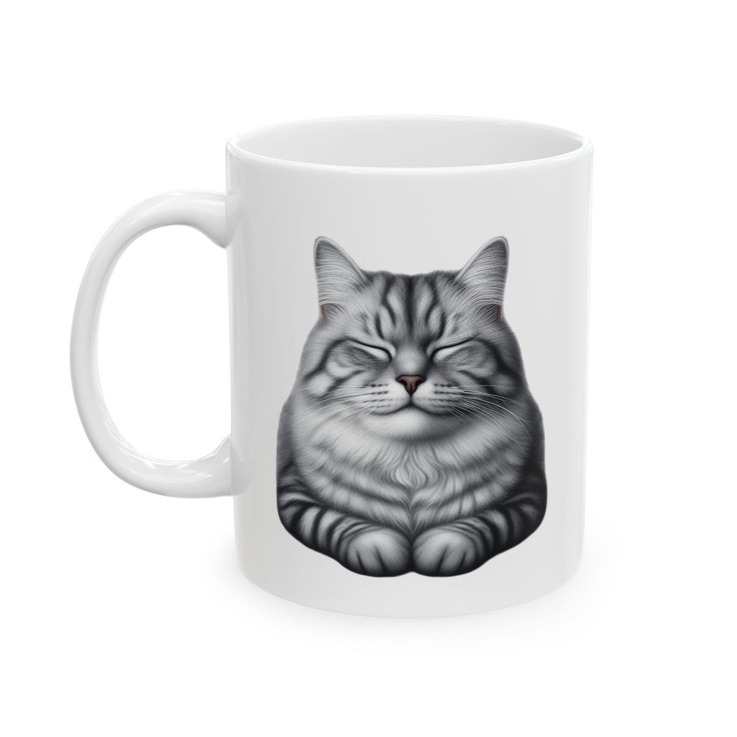 Cat with eyes closed