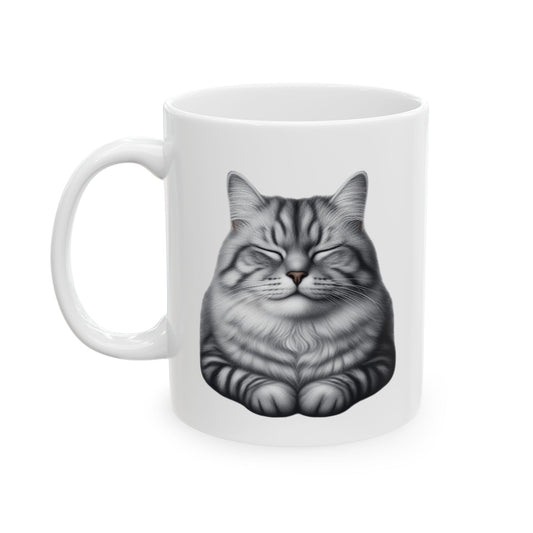 Cat with eyes closed