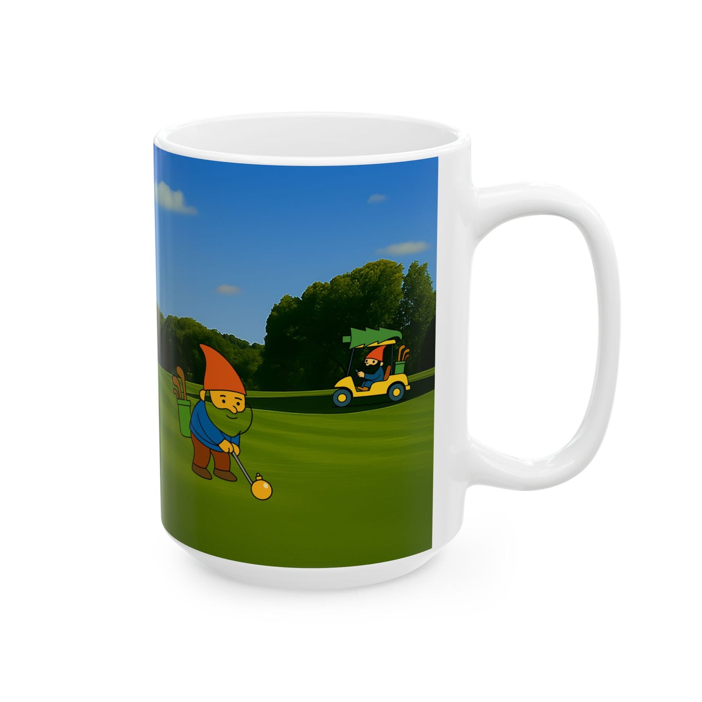 Gnomes playing Golf Mug