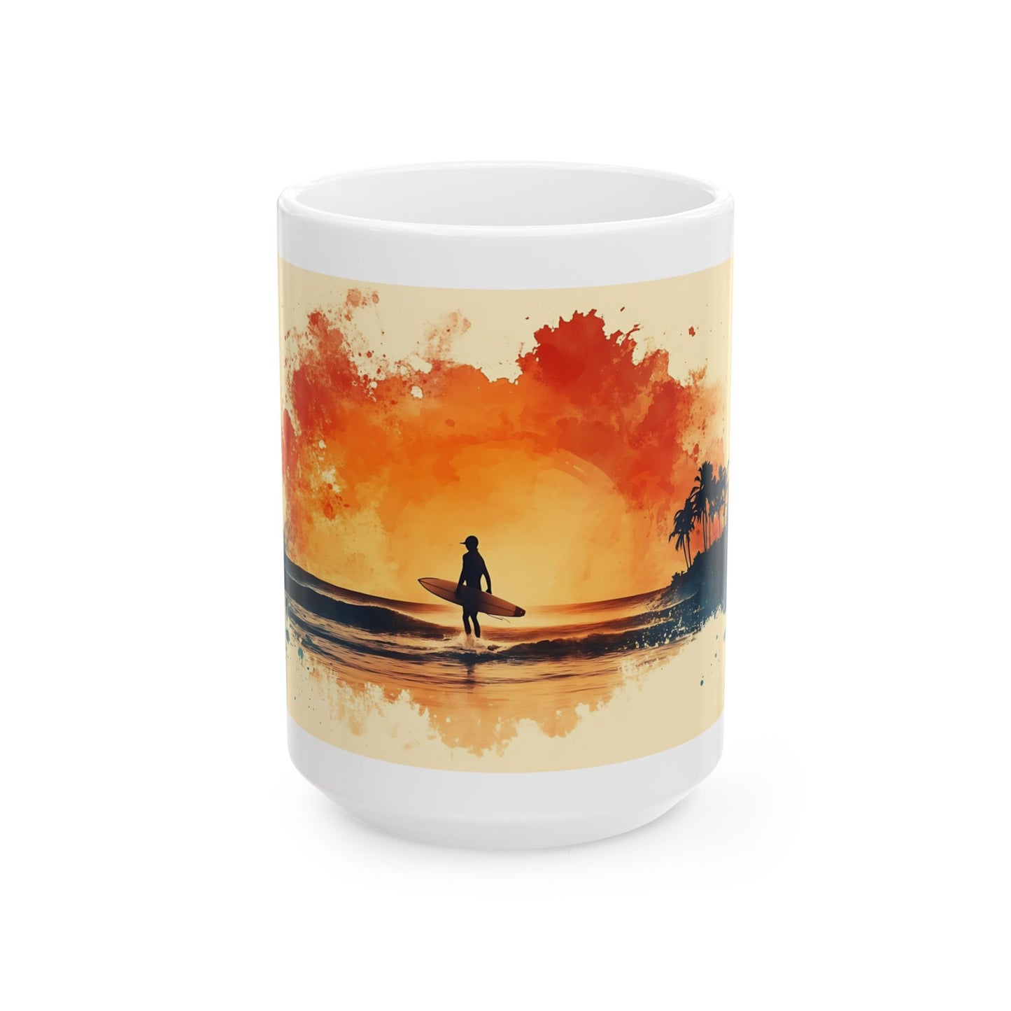 Sunset Surfing Ceramic Mug