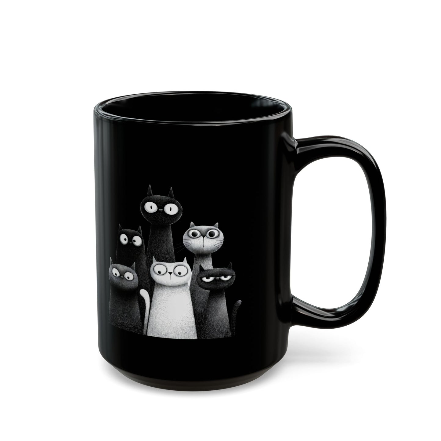 Black and White Cat Parade Mug