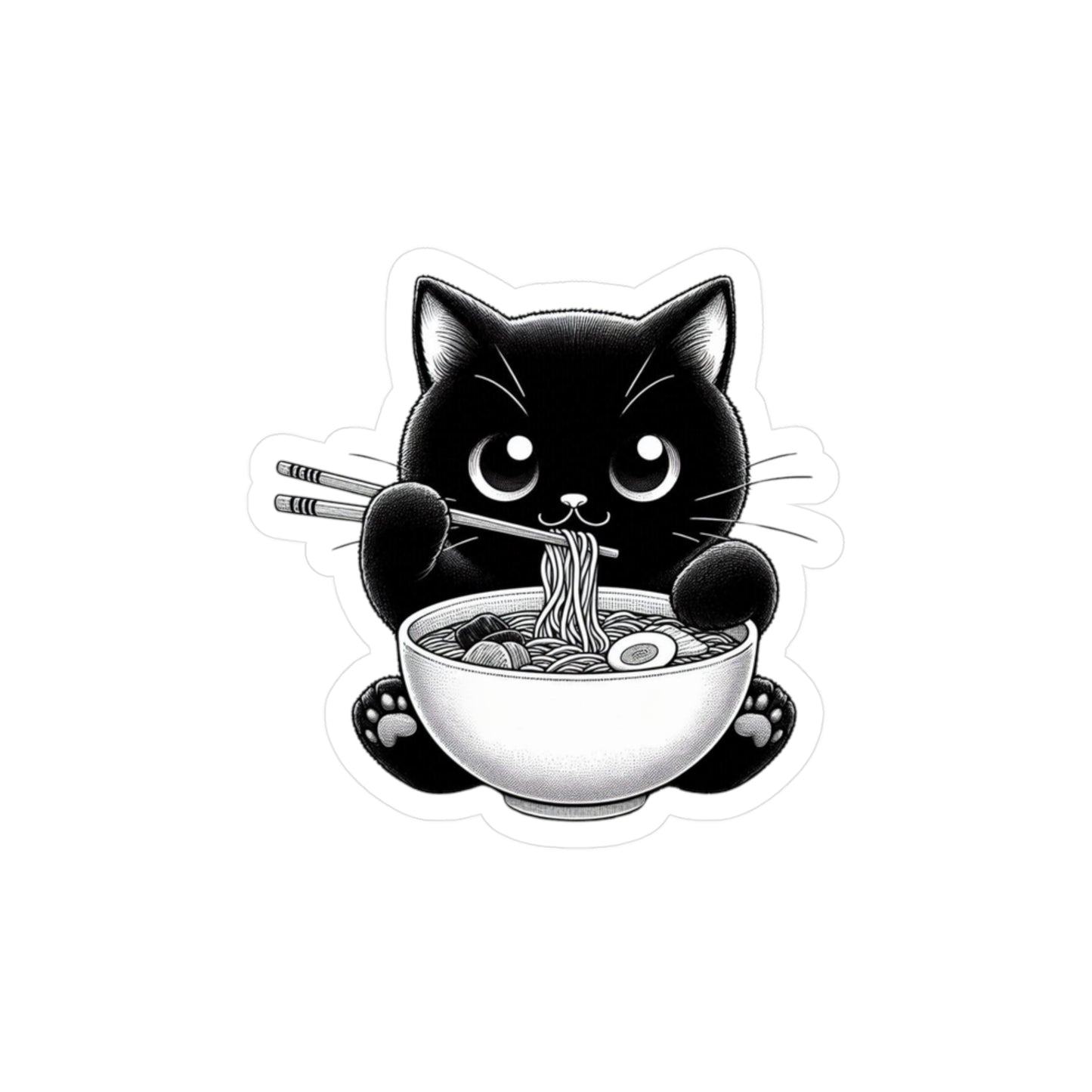 Noodle Cat Vinyl Decal