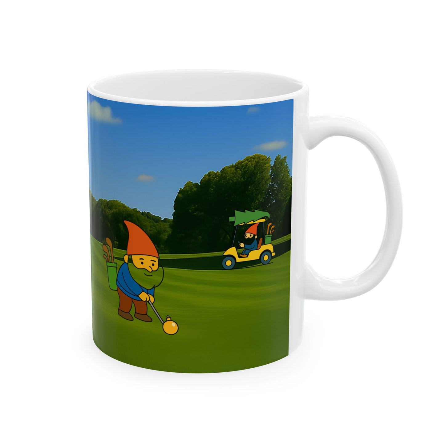 Gnomes playing Golf Mug