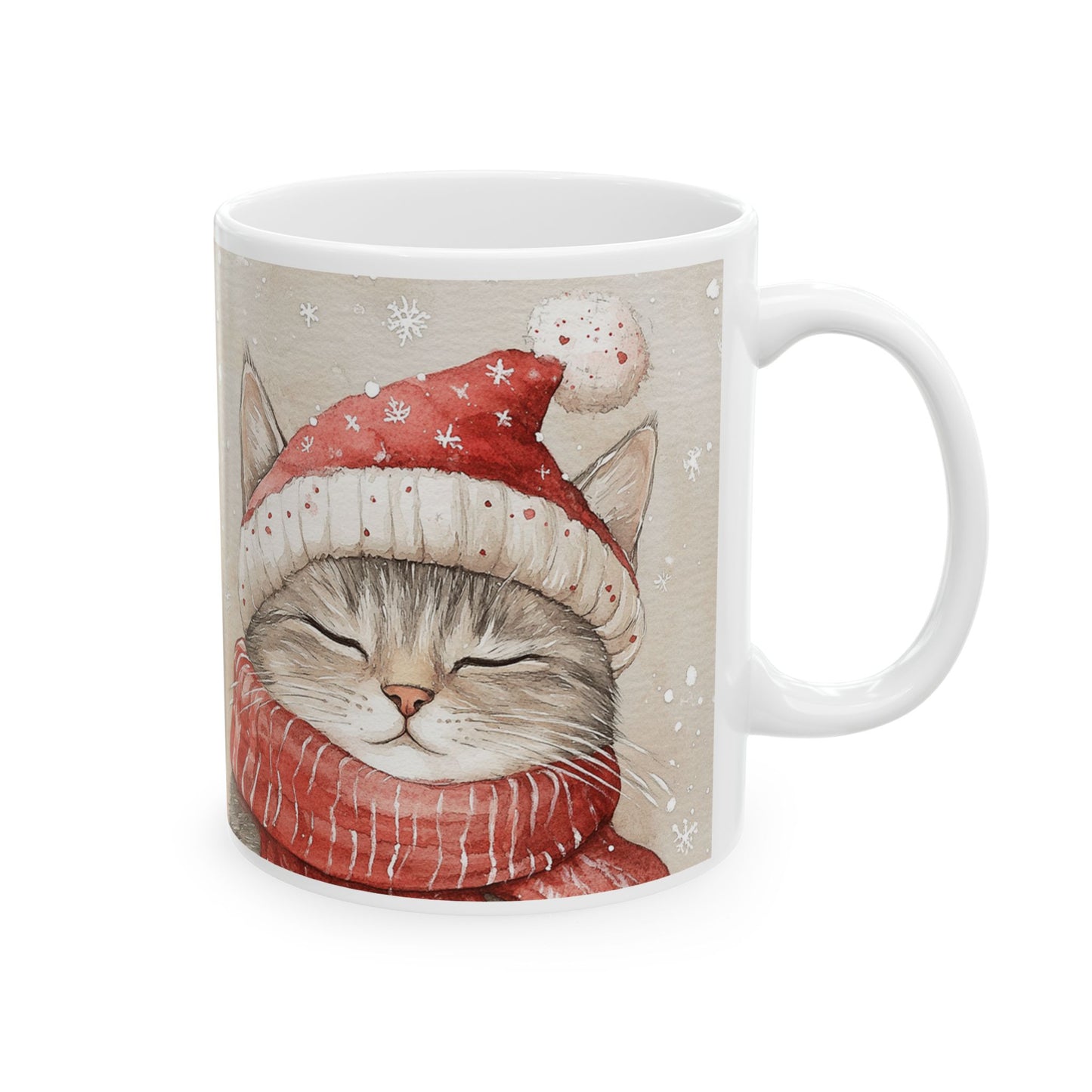 Cozy Christmas Cat Mug