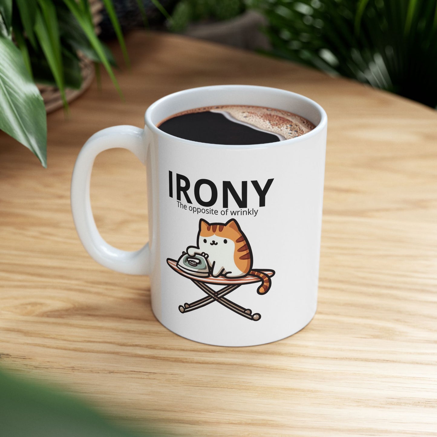 "Irony" Cat Mug