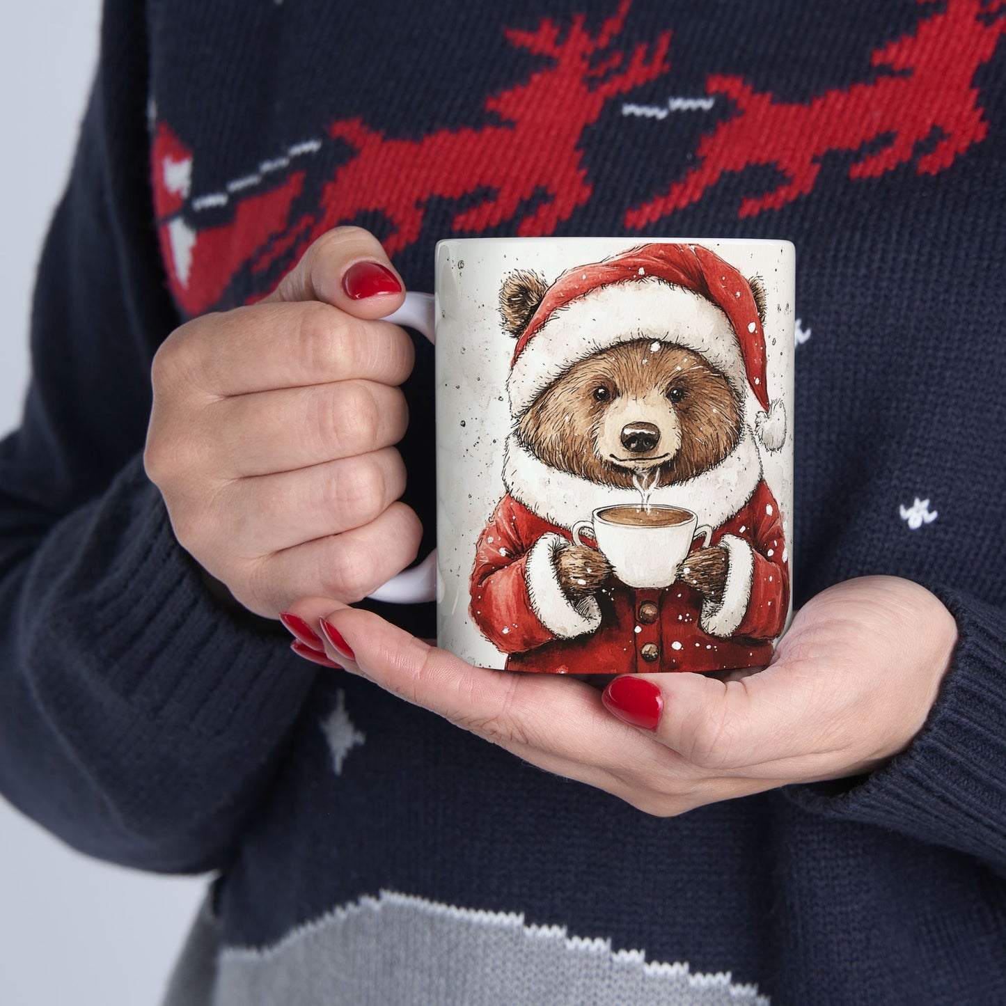 Festive Bear Ceramic Mug