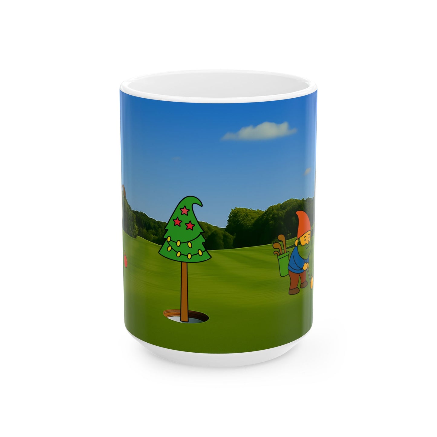 Gnomes playing Golf Mug