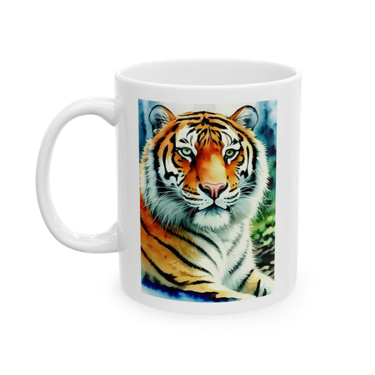 Majestic Tiger white Ceramic Mug