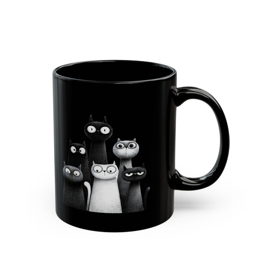 Black and White Cat Parade Mug