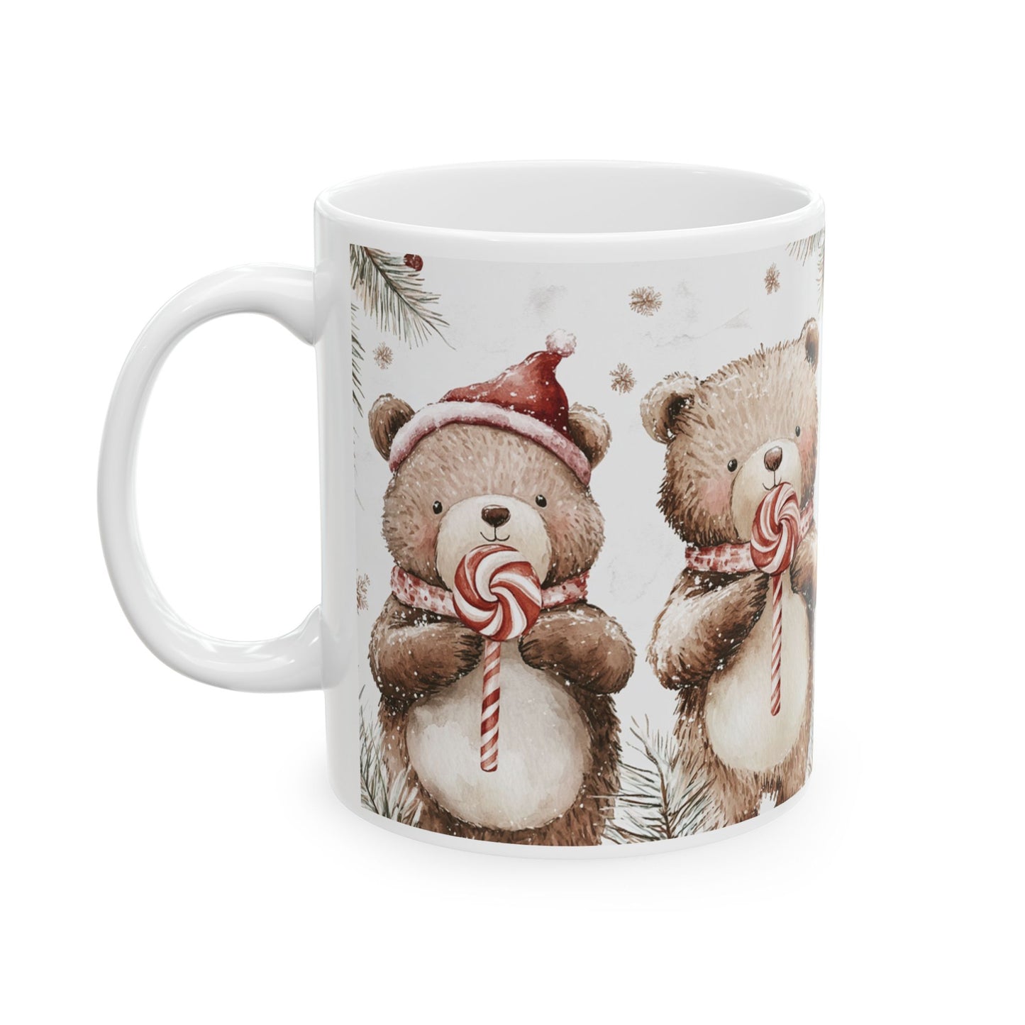 Cozy Christmas Bear Ceramic Mug