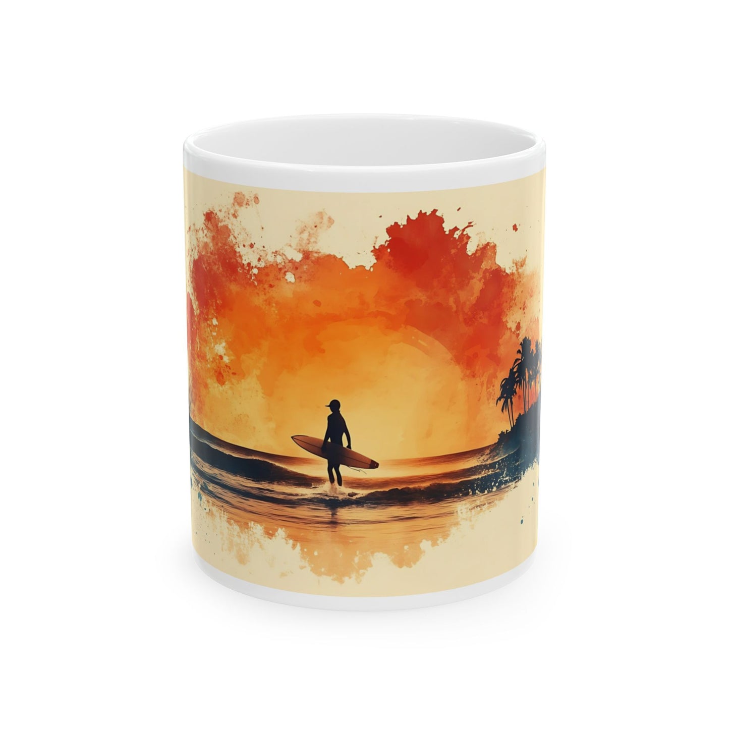 Sunset Surfing Ceramic Mug