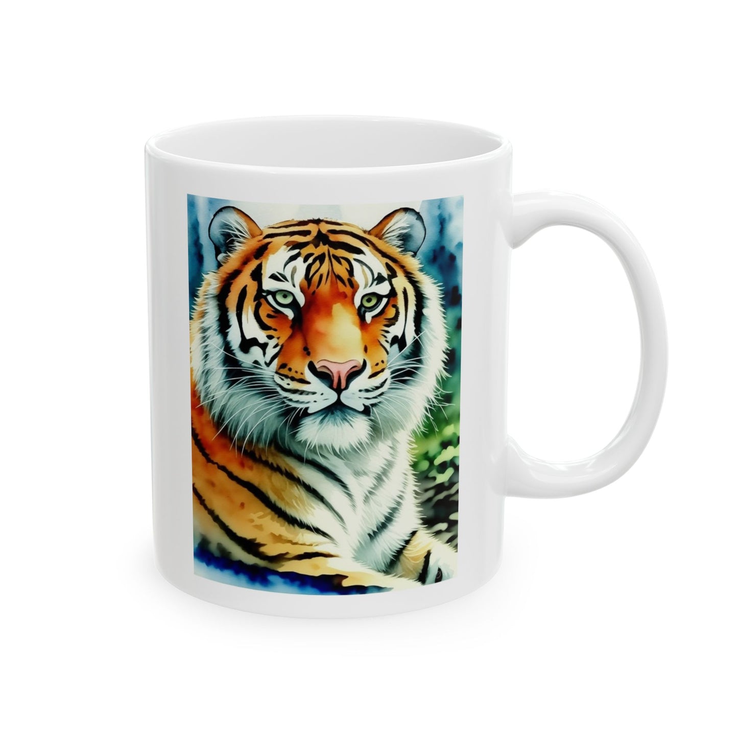 Majestic Tiger white Ceramic Mug